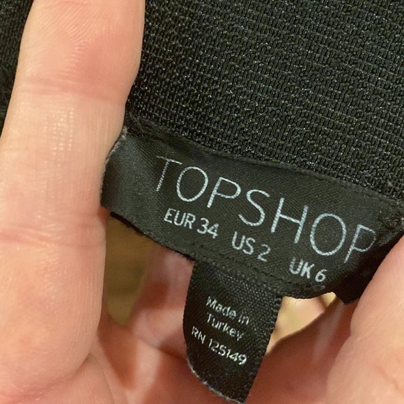 Topshop Nordstrom black leggings tights elastic high waistband skinny leg size 2 - Picture 4 of 5